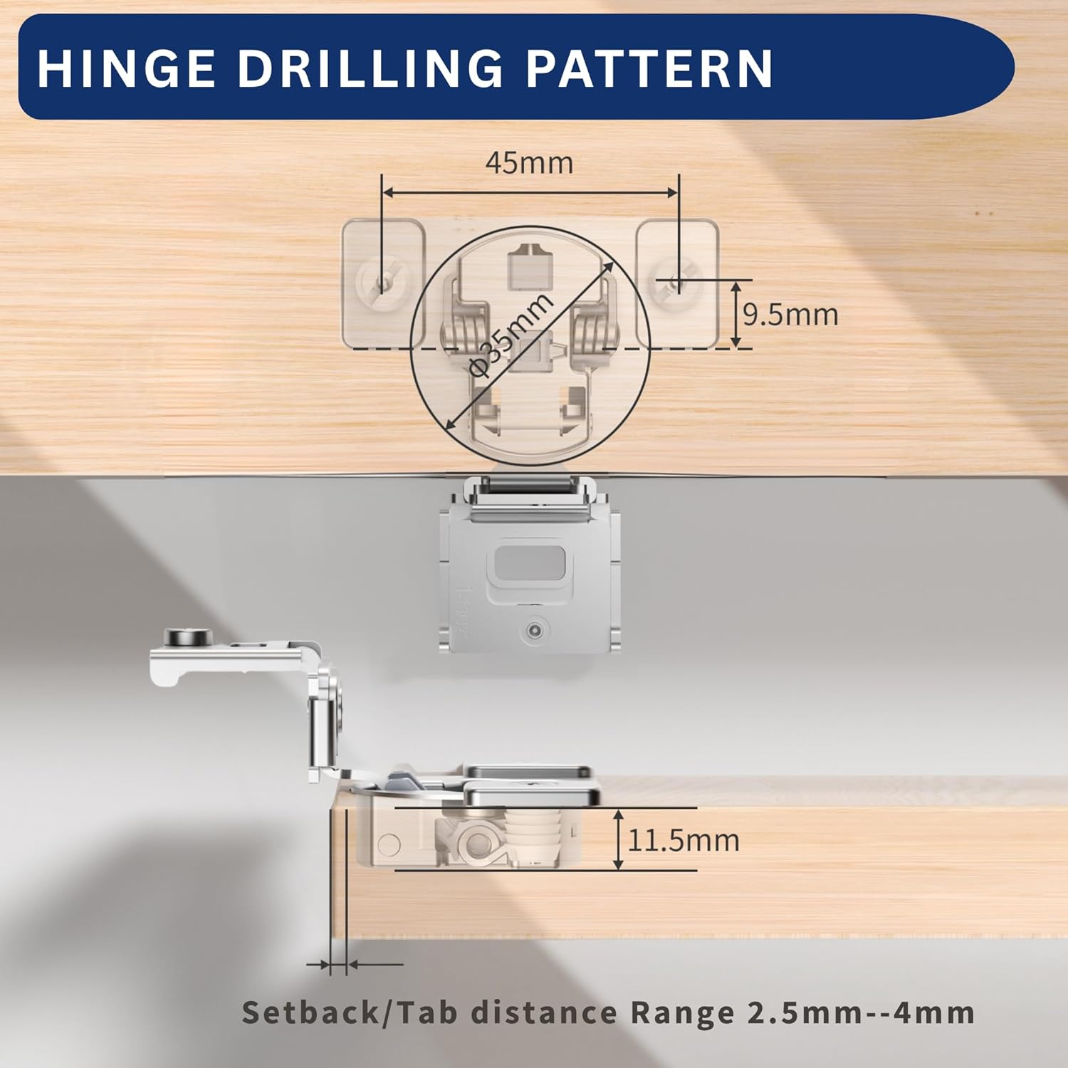 Burks Hinges 30 Pack 1 1/4'' Overlay Soft Close Hinges for Kitchen Cabinets - Stainless Steel, Anti-Rust, Self Closing Concealed Hinges, Installation Instruction and Screws Included