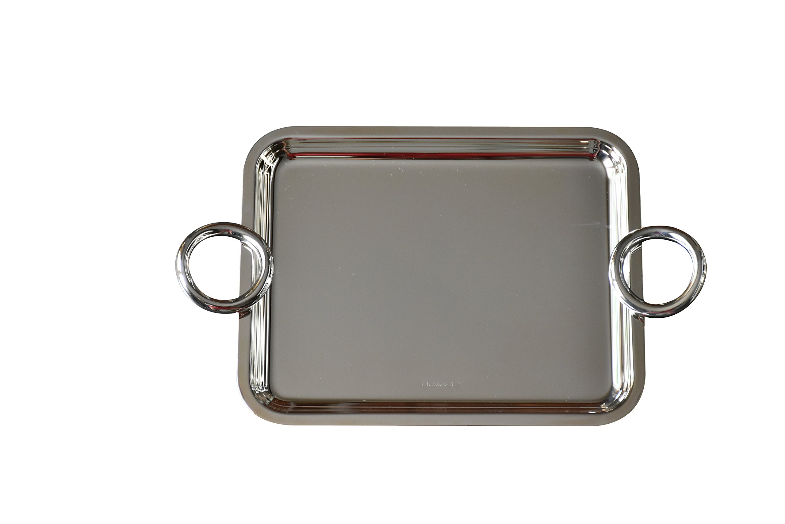 Christofle Vertigo Silver Plated Rectangular Tray with Handles #4200304