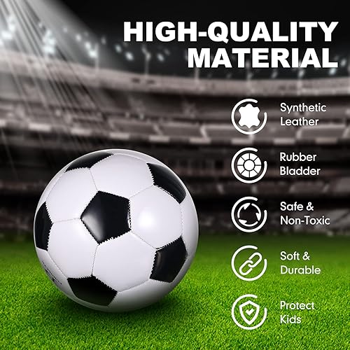 Miniatura 4 de Deekin Balón de fútbol a granel con operación de bomba, trabajo en equipo de Navidad a granel para deportes al aire libre, pelota de fútbol para
