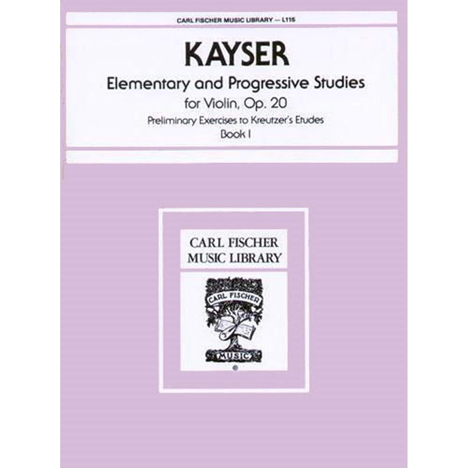 Kayser: Elementary and Progressive Studies Op. 20 Book 1 - Violin      Unknown Binding