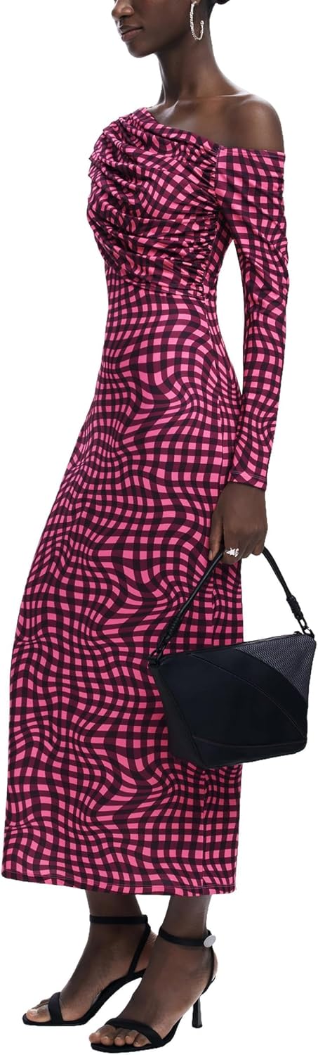Desigual Women's Psychedelic Checkered Dress