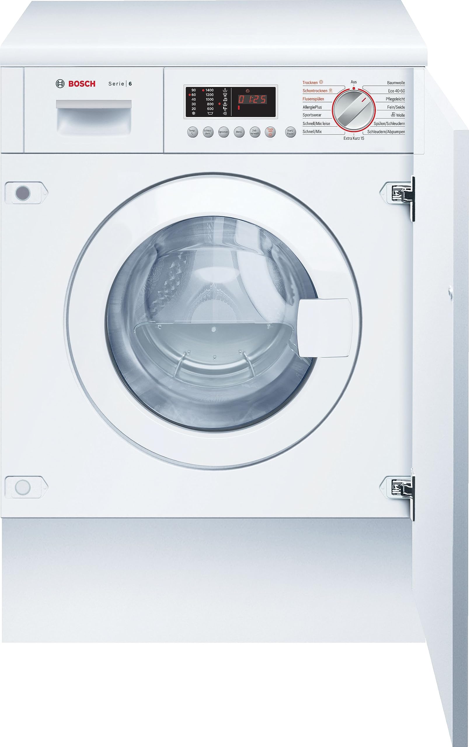 Bosch Hausgeräte WKD28543 Series 6 Washing Machine 7 kg Washing and Drying 4 kg 1400 RPM Load Capacity 7/4 kg Optimal Drying and Sportswear Programme Quiet and Fast Mixing