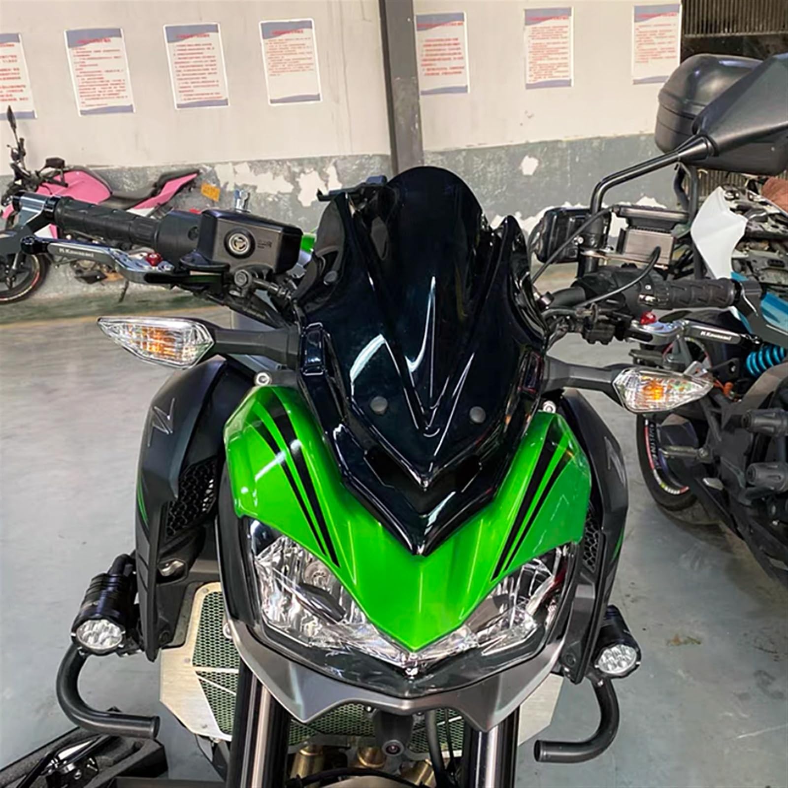 Windscherm Vizier Voor Kawasaki Z900 Z 900 2017 2018 2019 Motorfiets Accessoires Sport Voorruit Voorruit Viser Vizier Windgeleiders Motorbike Voorruit (Kleur : zwart