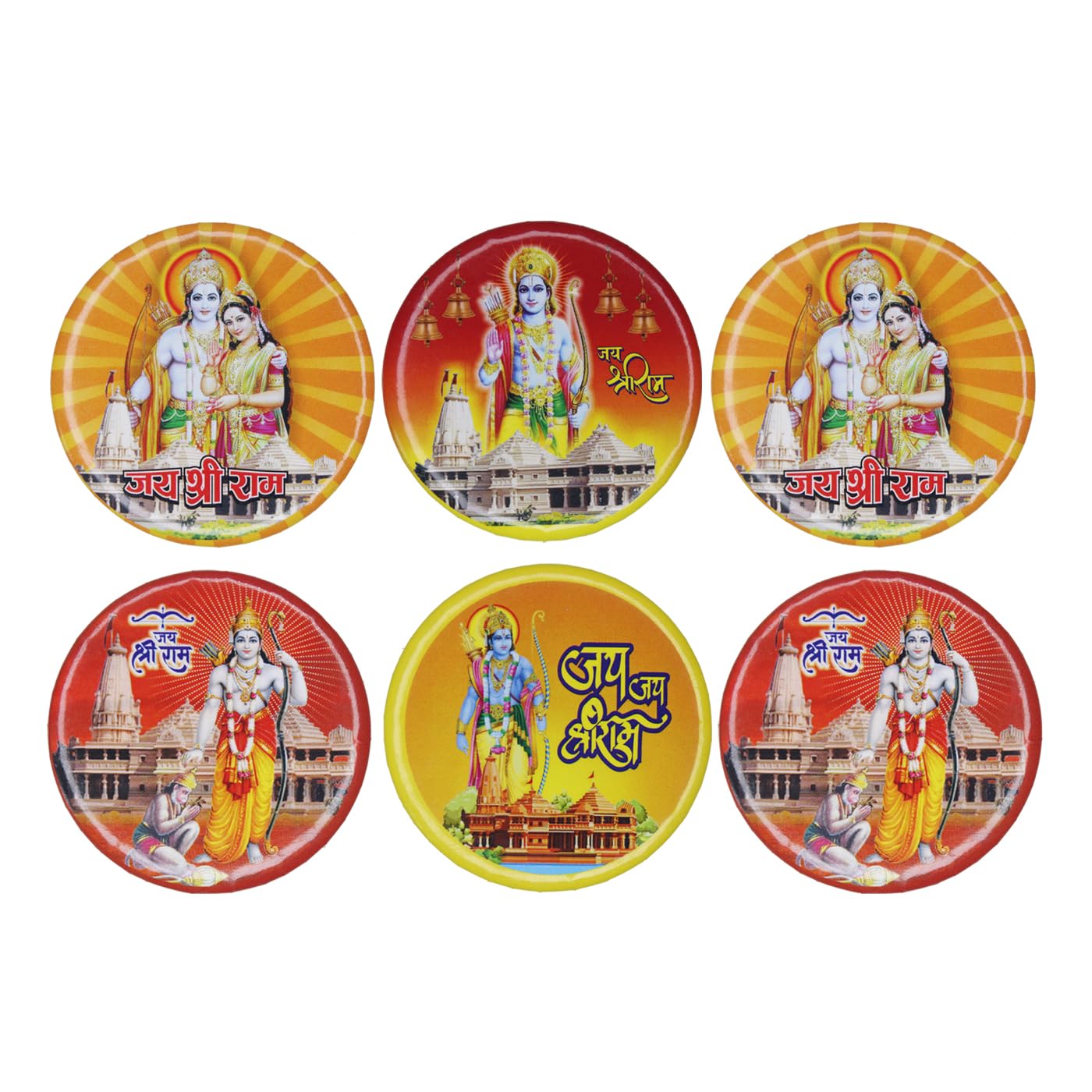 Jai Shree Ram Printed Lapel Pins/Batch/Brooch Multi Design Lord Ram Badges for Men and Women-image-7