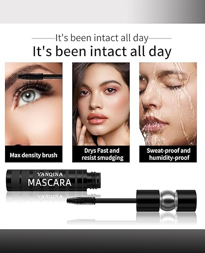 Miniatura 4 de Máscara de pestañas negra Prime, máscara de pestañas alargadora y fortalecedora para mujeres maduras mayores, voluminizadora, larga estancia,