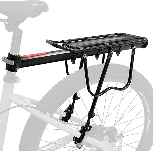 Miniatura 8 de Portabicicletas trasero para bicicleta, soporte trasero de aleación de aluminio para la parte trasera del portabicicletas con liberación rápida