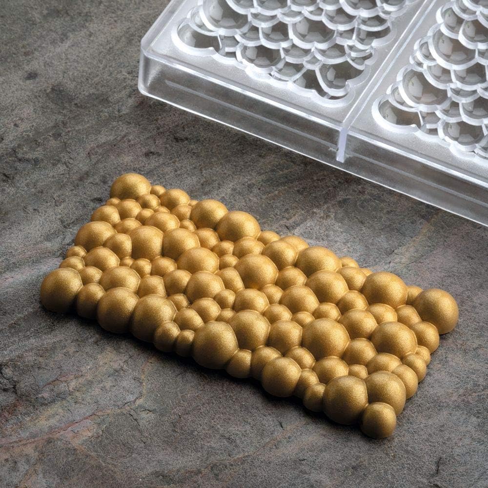 Pavoni Sparkling by Fabrizio Fiorani Chocolate-Bar/Candy-Bar Mold with 3 Cavities, Each 150mm x 77mm x 12mm High
