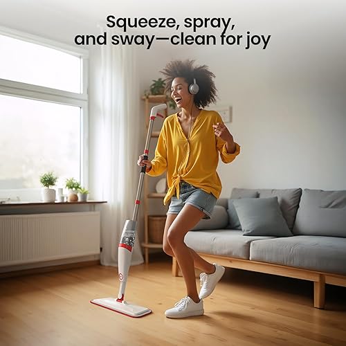 Miniatura 8 de Xlife - Trapeadores en aerosol para limpieza de suelos con 3 almohadillas lavables, mopa húmeda y seca para cocina, madera dura, laminado, cerámica