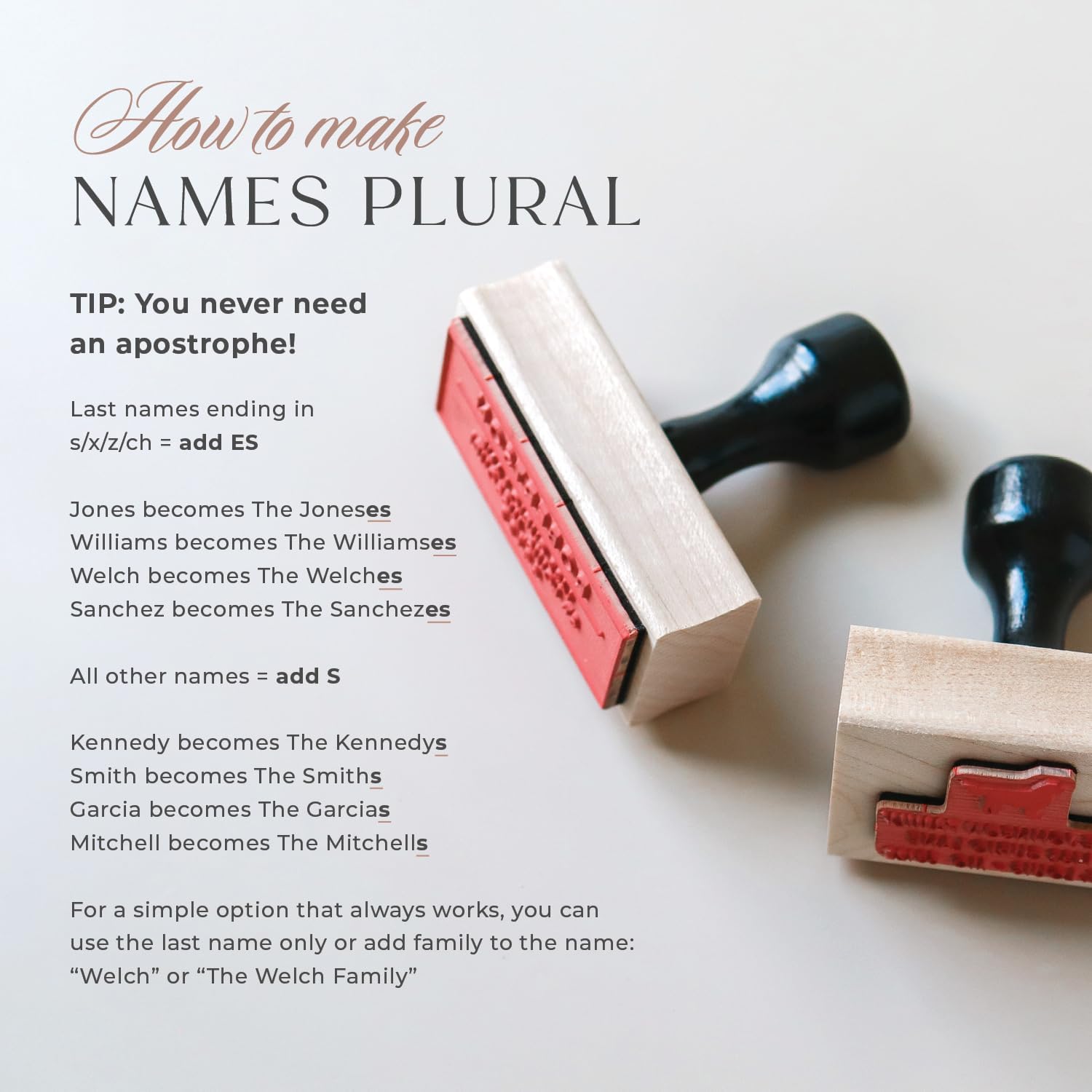 Personalized Script Return Address Stamp, Custom Name & Address Stamp, Elegant Self-Inking or Wood Handle Rubber Stamp for Wedding & Home Mail - 06