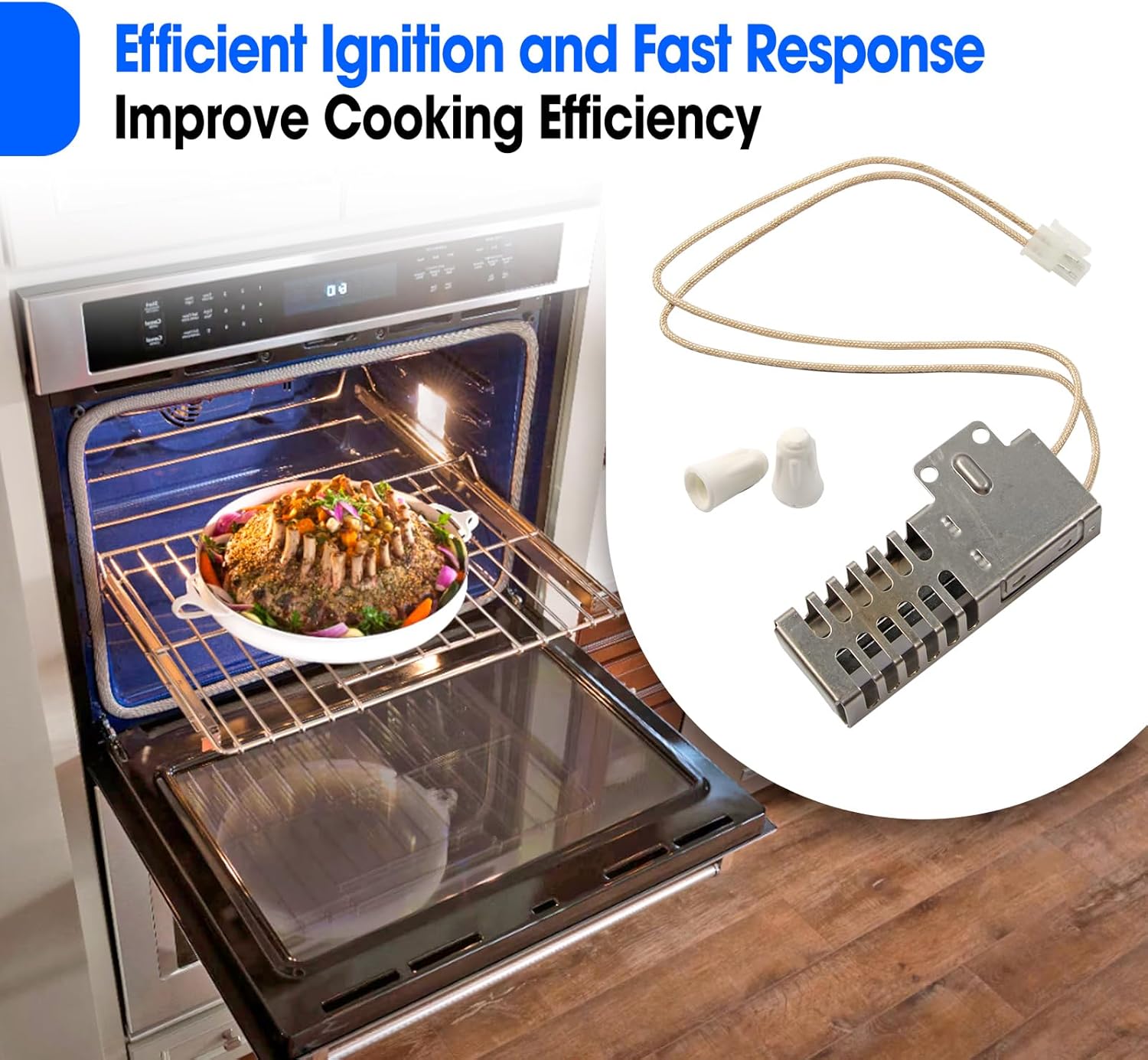 W11596211 Upgraded Gas Range Oven Igniter Replace P7432P143-60 74007965 WP7432P143-60 Fit for Whirlpool Maytag KitchenAid Jenn-Air MGR JGS GGG KFG KGR MGT WGG Range Bake Ovens Igniter, 120V