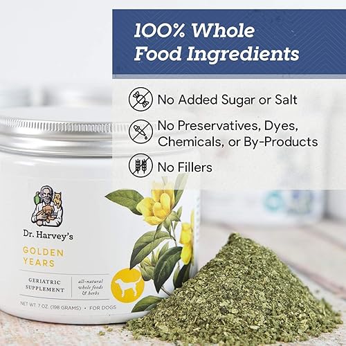 Miniatura 3 de Dr. Harvey's Golden Years - Suplemento de hierbas geriátricas para perros mayores, 7 onzas