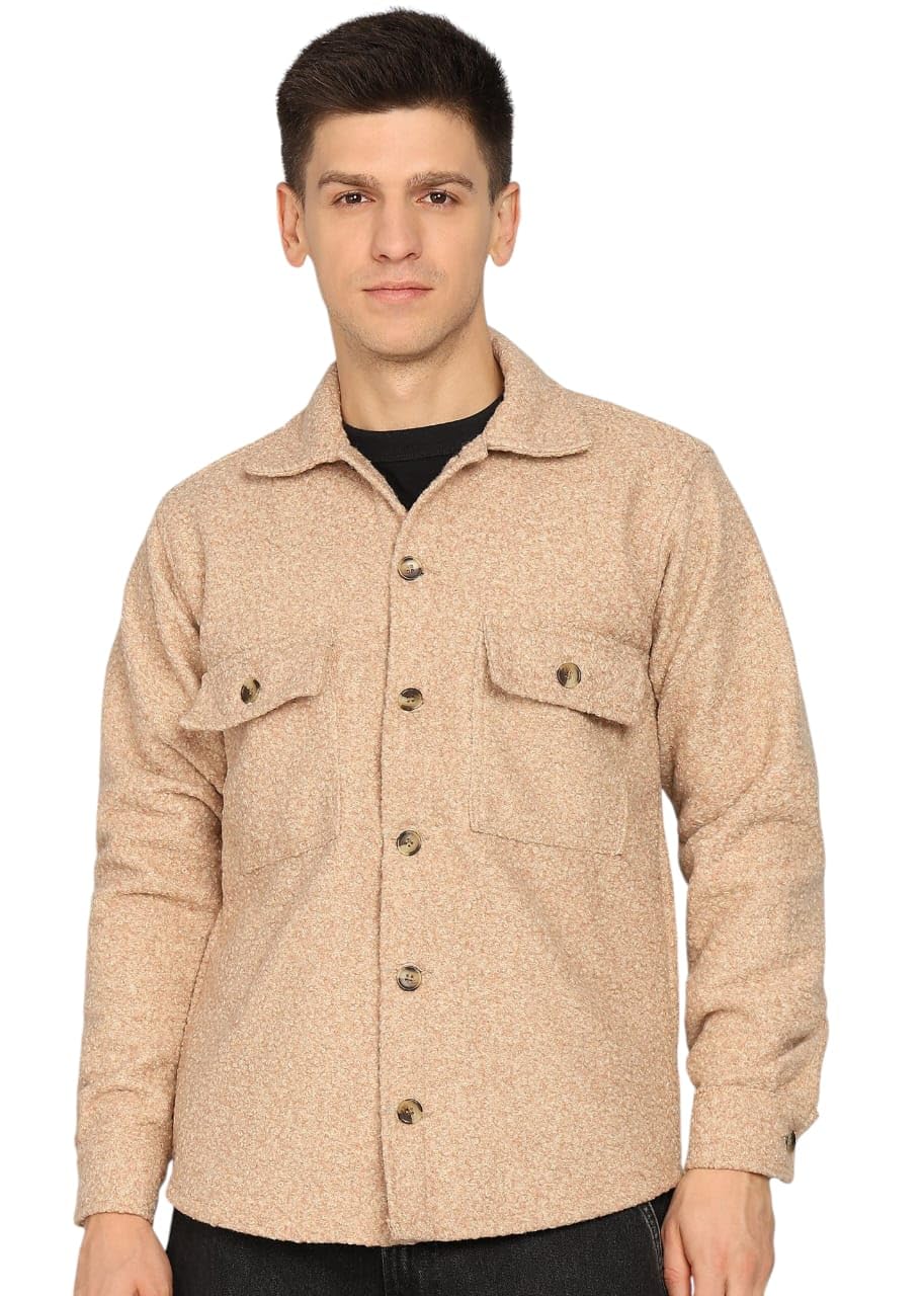 ellipse Men's Woolen Checked Shacket | Warm & Stylish Shacket for Winter | Suitable for -5°C to 15°C-picture-3