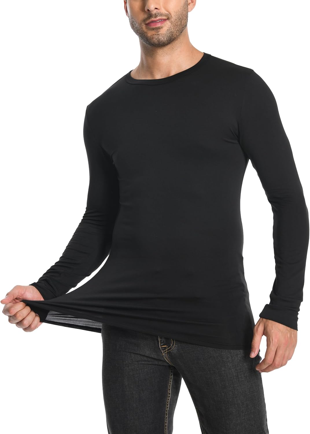 Comfneat Men's 3-Pack Thermal Undershirts Long Sleeve Base Layer - Image 3