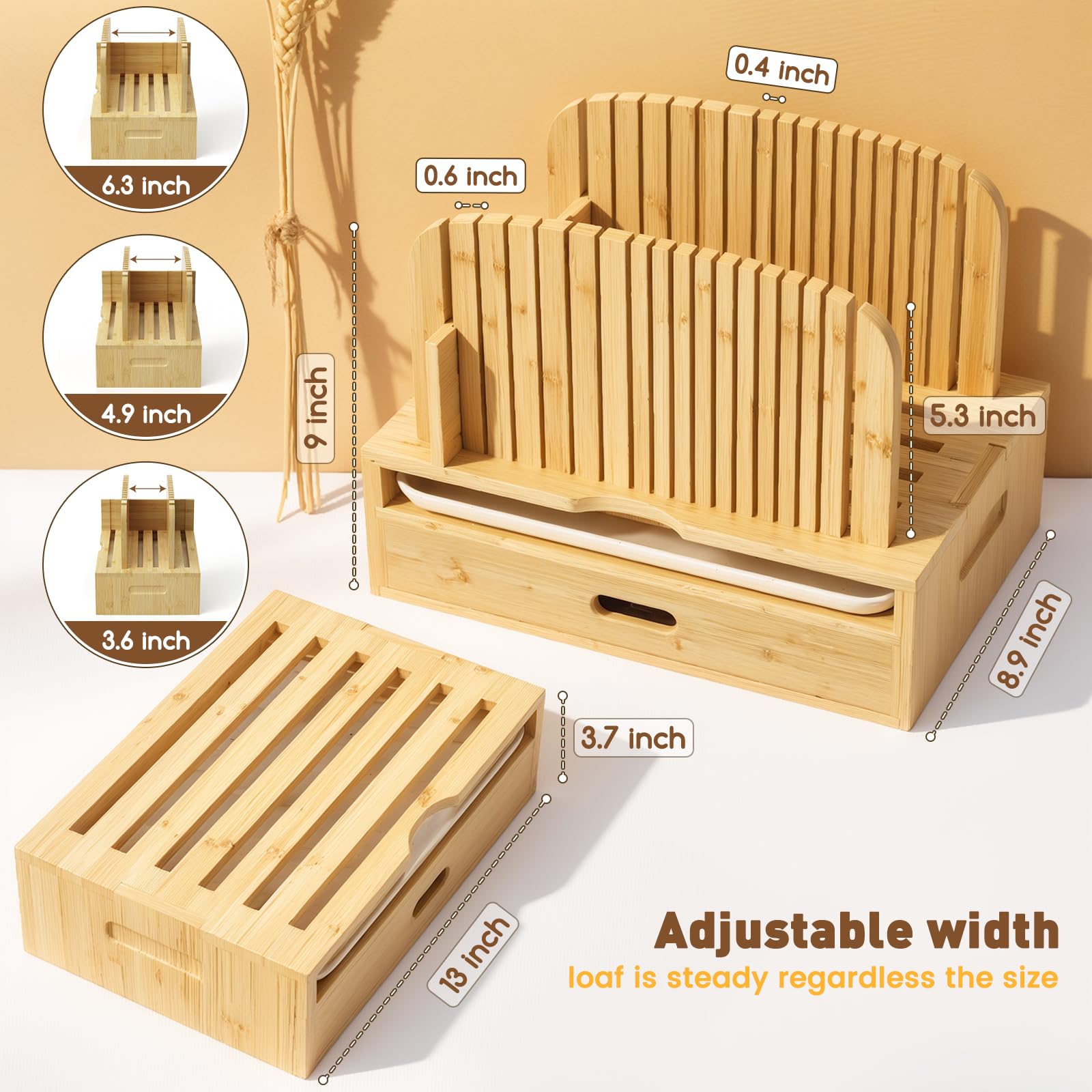 Bamboo Bread Slicer - Perfect Slices! -4