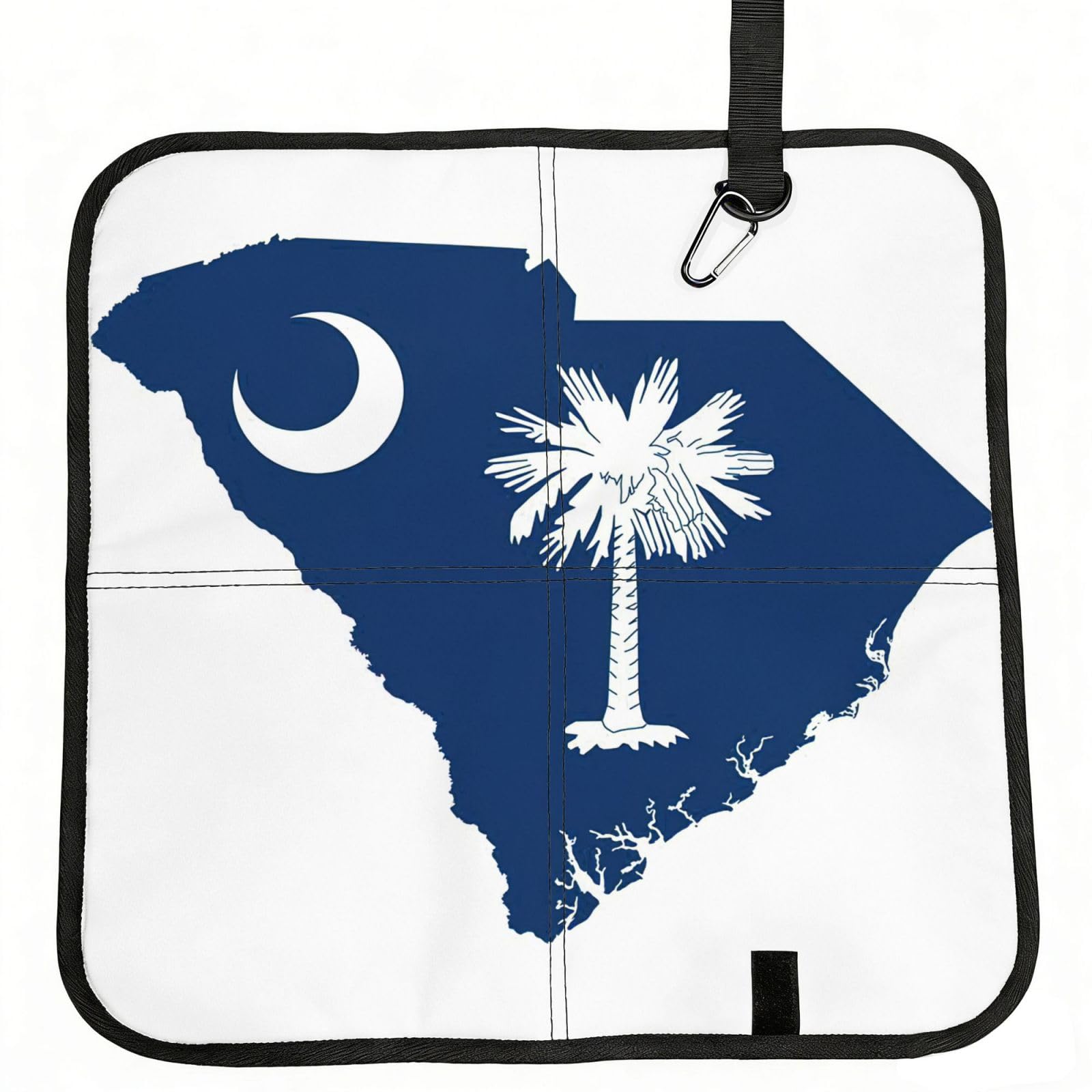 UVBDF South Carolina Flag Map Print Outdoor Sitting Cushion Folding Seat Pad Compact Portable Picnic Bench Cushion Mat