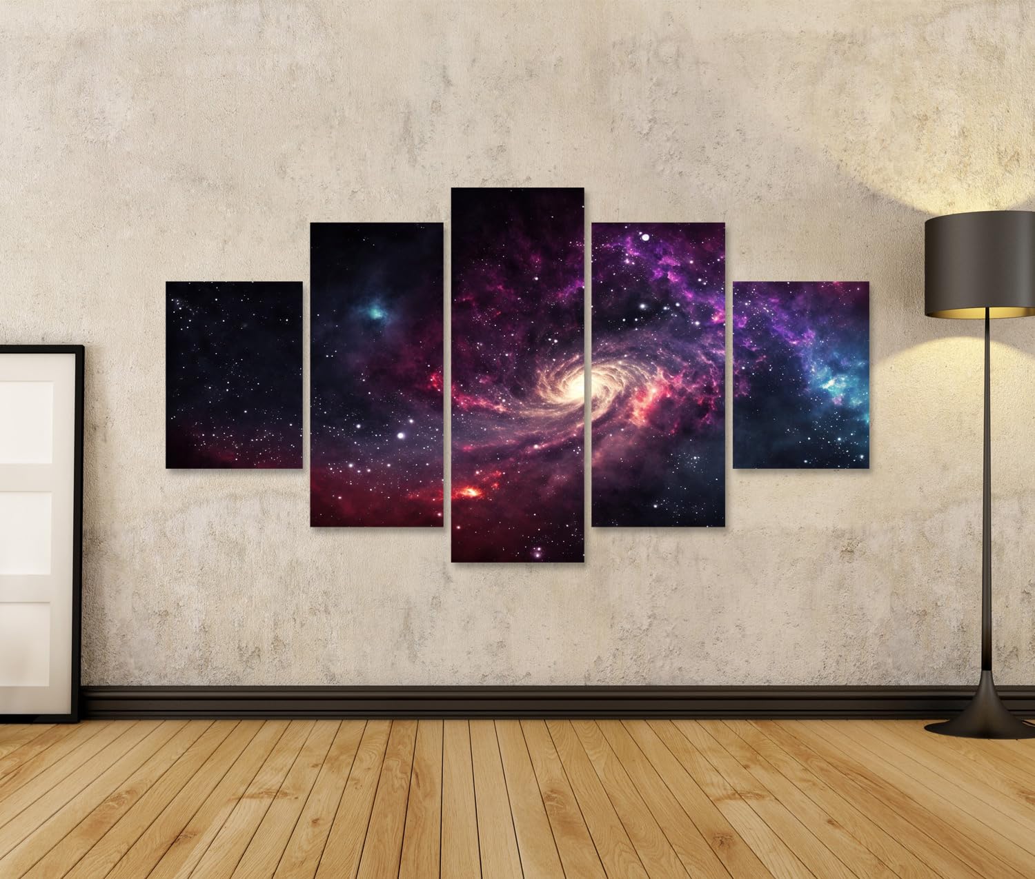 islandburner Tableau sur Toile Galaxie Spirale Espace Extérieur Univers sans Fin Magie Vue Abstraite Ne Cadre Affiche Poster Murale Tableaux
