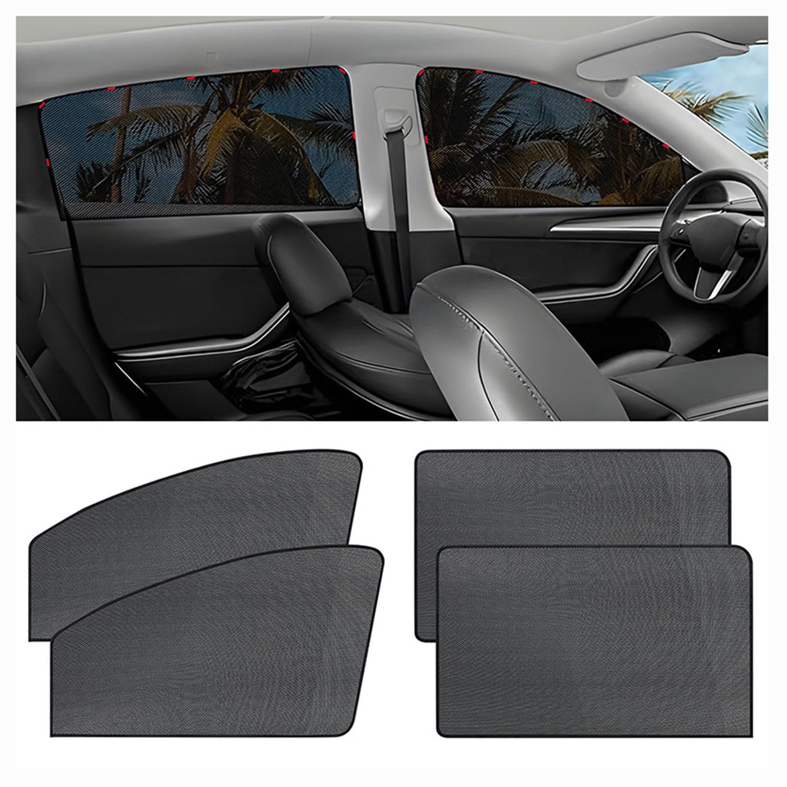 CBRWBKWHI Car Side Window Sun Shade, for Nissan Patrol 1980-2025 GR Y60 Y61 Magnetic Auto Visor Shade Blinds Shield Protection Sun Shade Visor