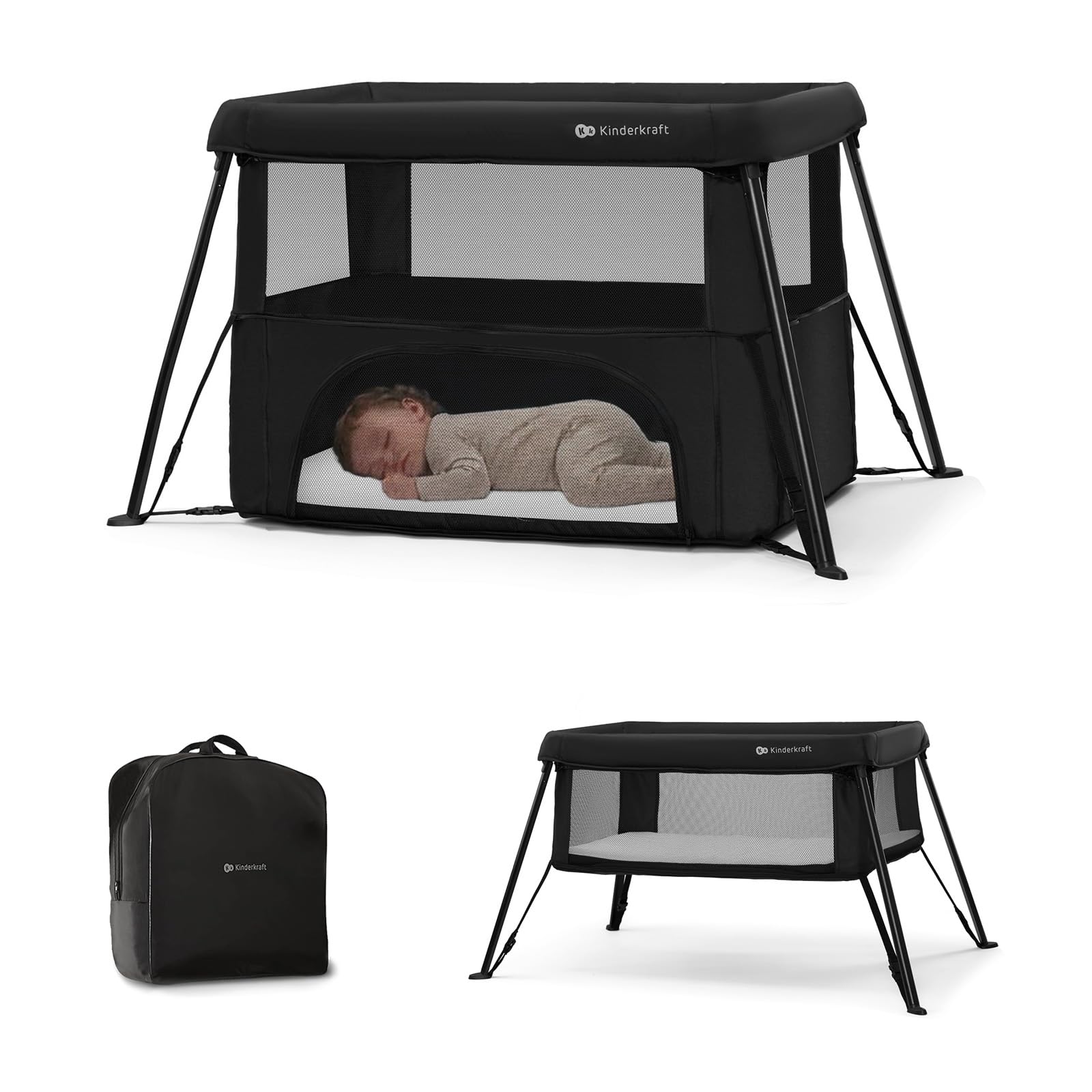 Amazon.com : Kinderkraft CAMI 3-in-1 Baby Bed, Travel Bed for Baby 