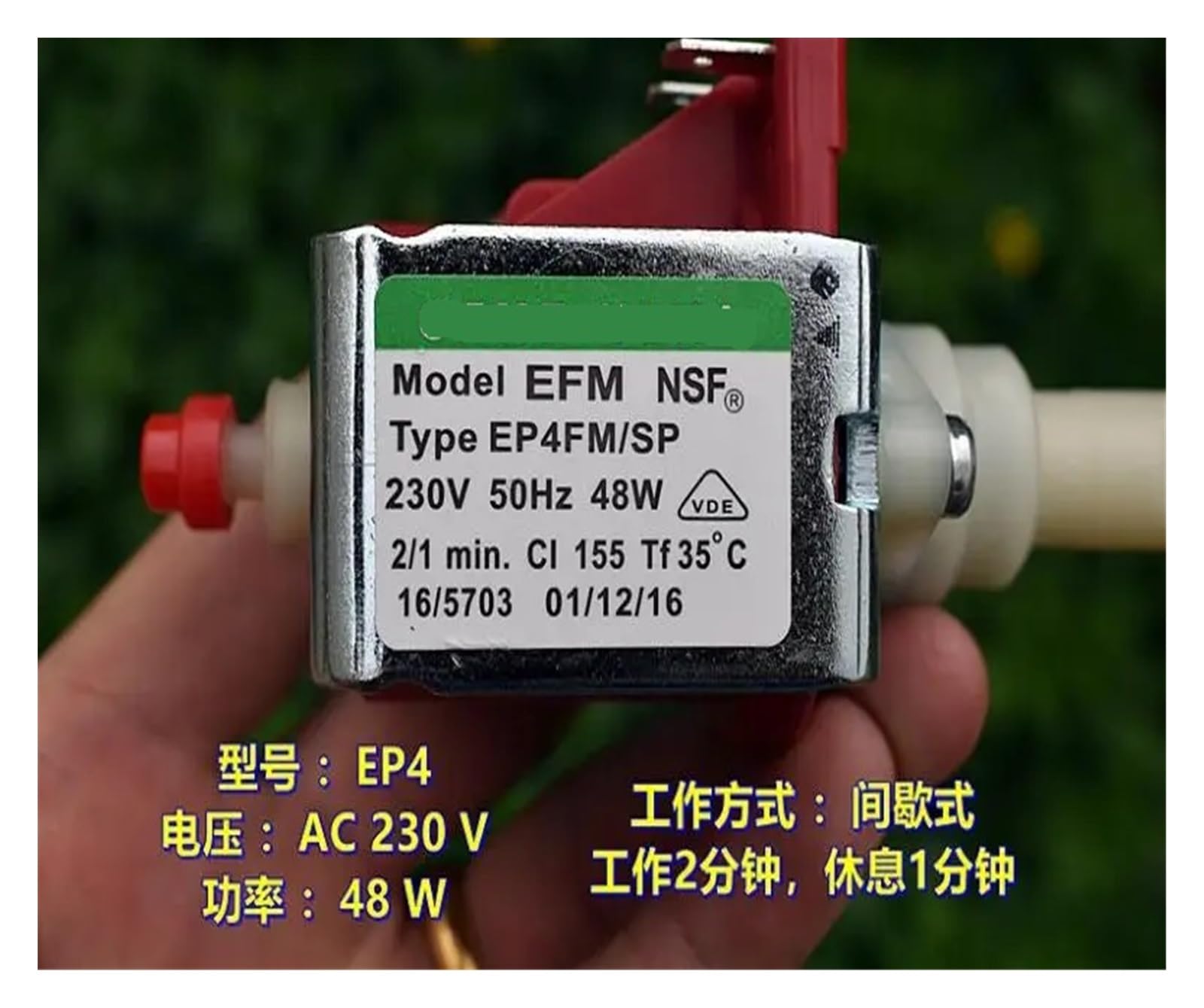 AC 230 V elektromagnetyczna pompa elektromagnetyczna do espresso ekspres do kawy pompka do wody pompka wysokociśnieniowa