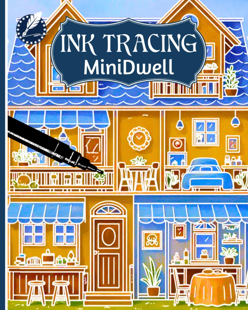 INK TRACING MiniDwell: Fine Line Mastery in Miniature Drawing for Adults and Teens with a Single Black Pen