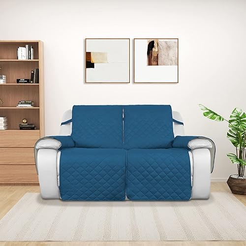 Vista 35 de PureFit Fundas de sofá reversibles resistentes al agua para sofá reclinable de 3 asientos, funda antideslizante para sofá de 3 cojines, protector