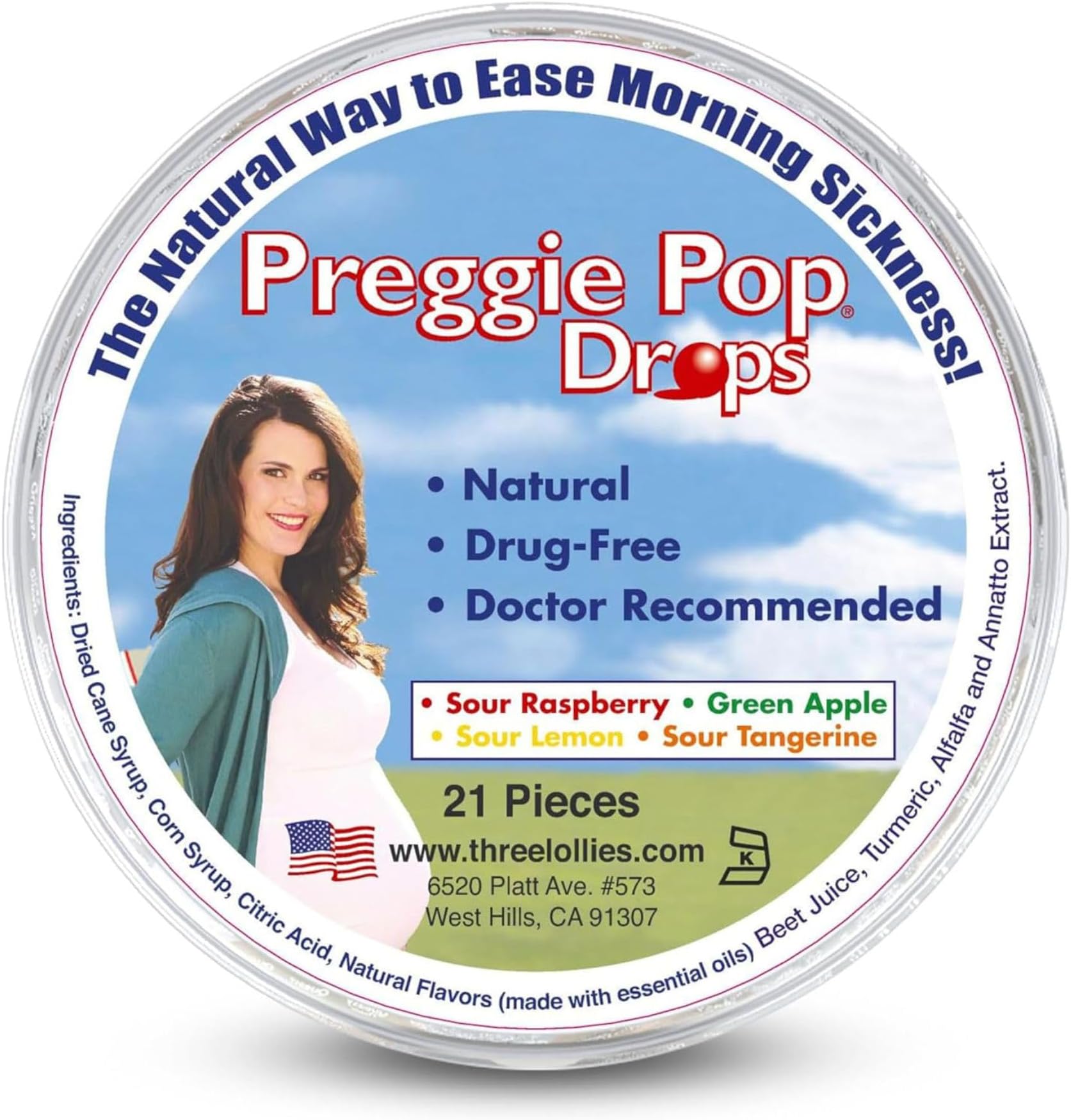 Preggie Pop Drops Container, 21 CT (Pack of 1)