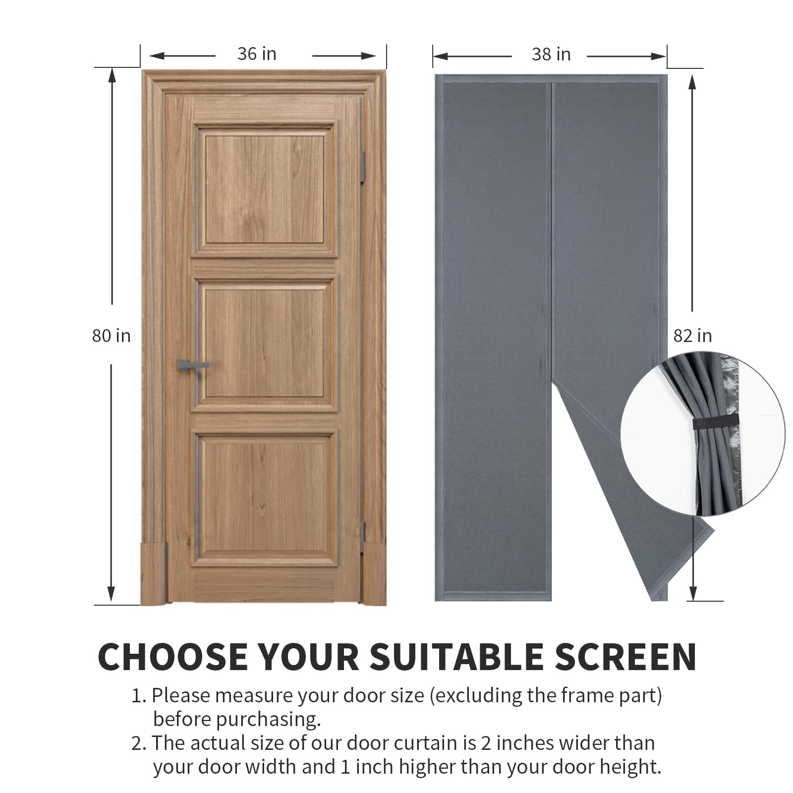 Thermal Insulated Door Curtain,UpgradedFabric