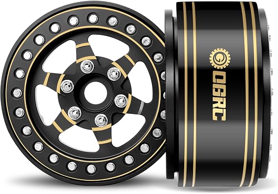 OGRC 1.9 Brass Wheels 238g Heavy Duty RC Crawler Wheels Beadlock Wheel Rim Hub for TRX4 TRX6 SCX10 Gen 8 7 D90 VS4-10 1/10 RC Crawler Car