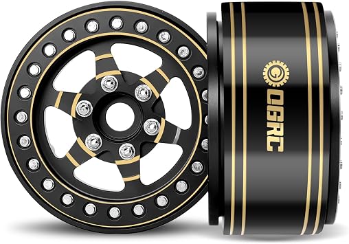 OGRC 1.9 Brass Wheels 238g Heavy Duty RC Crawler Wheels Beadlock Wheel Rim Hub for TRX4 TRX6 SCX10 Gen 8 7 D90 VS4-10 1/10 RC Crawler Car