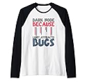 Software Developer Debugging Dark Mode Bugs Programmer Raglan Baseball Tee