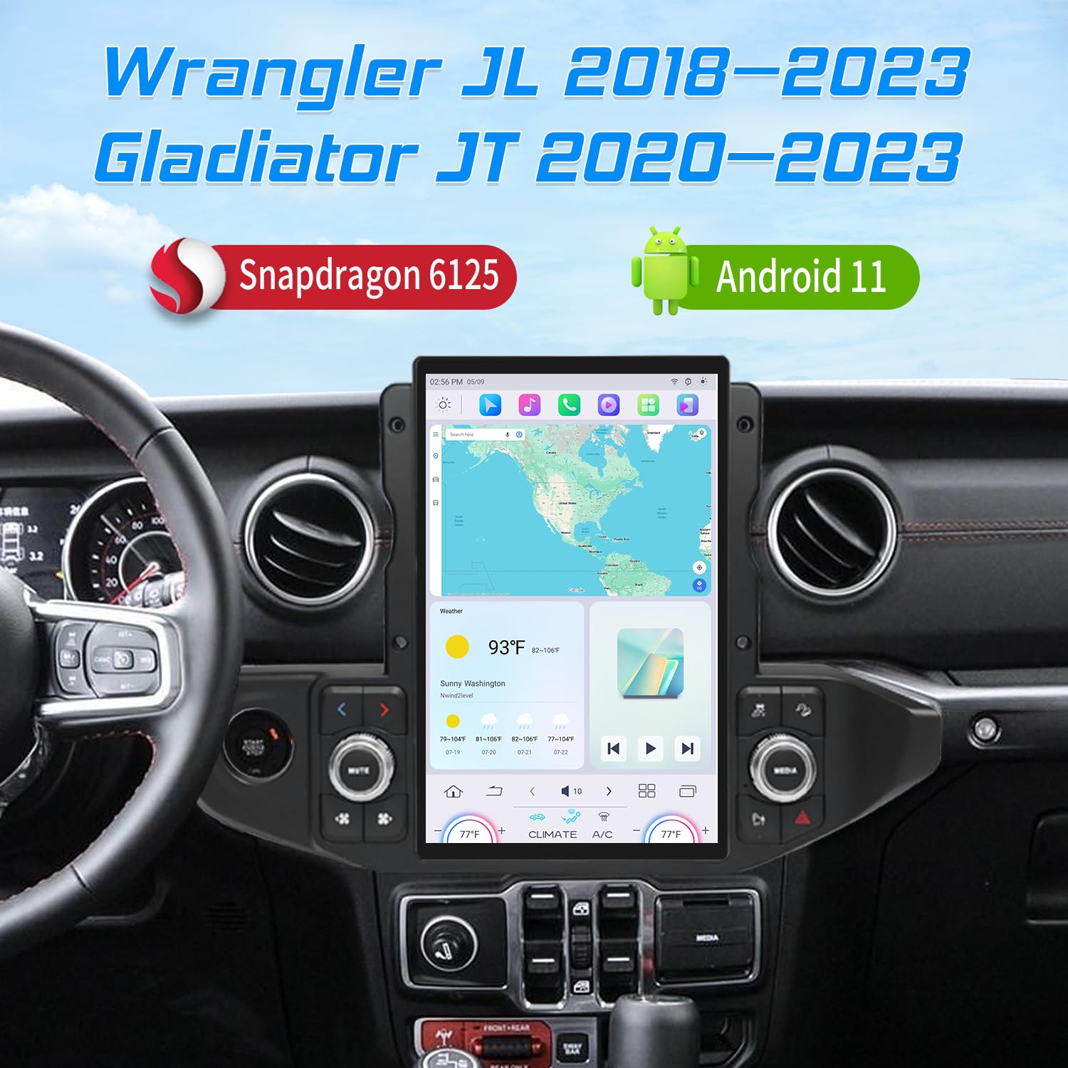 Amazon.com: Cidava 13 Inch Car Radio for Jeep Wrangler JL 2018