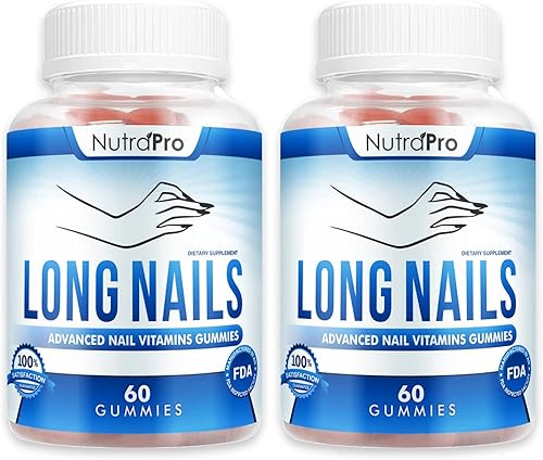 NutraPro Vitaminas para el crecimiento de uñas para uñas más fuertes, no más uñas astilladas. Gomitas fortalecedoras de uñas y suplemento de