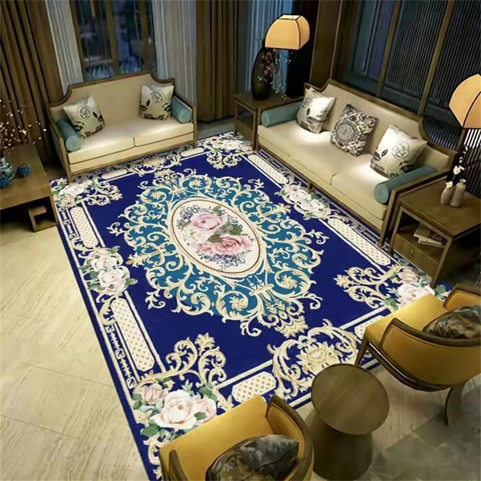 Tapis de couloir imprimé chinois pour créer une descente de lit accueillante dans la chambre