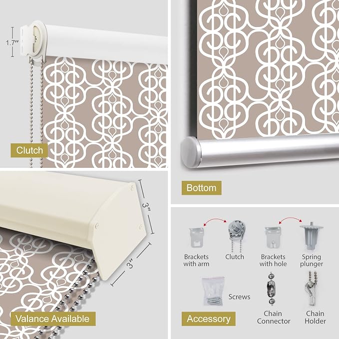 Cortina roller blackout personalizada Almond Blossom miniatura 4