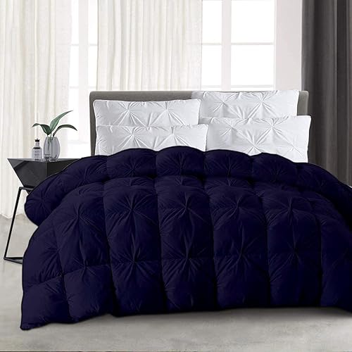 Miniatura 13 de Edredón alternativo para todas las estaciones Matrimonial 82 x 86 pulgadas, tamaño 1 pieza, relleno de edredón de microfibra con 4 pestañas