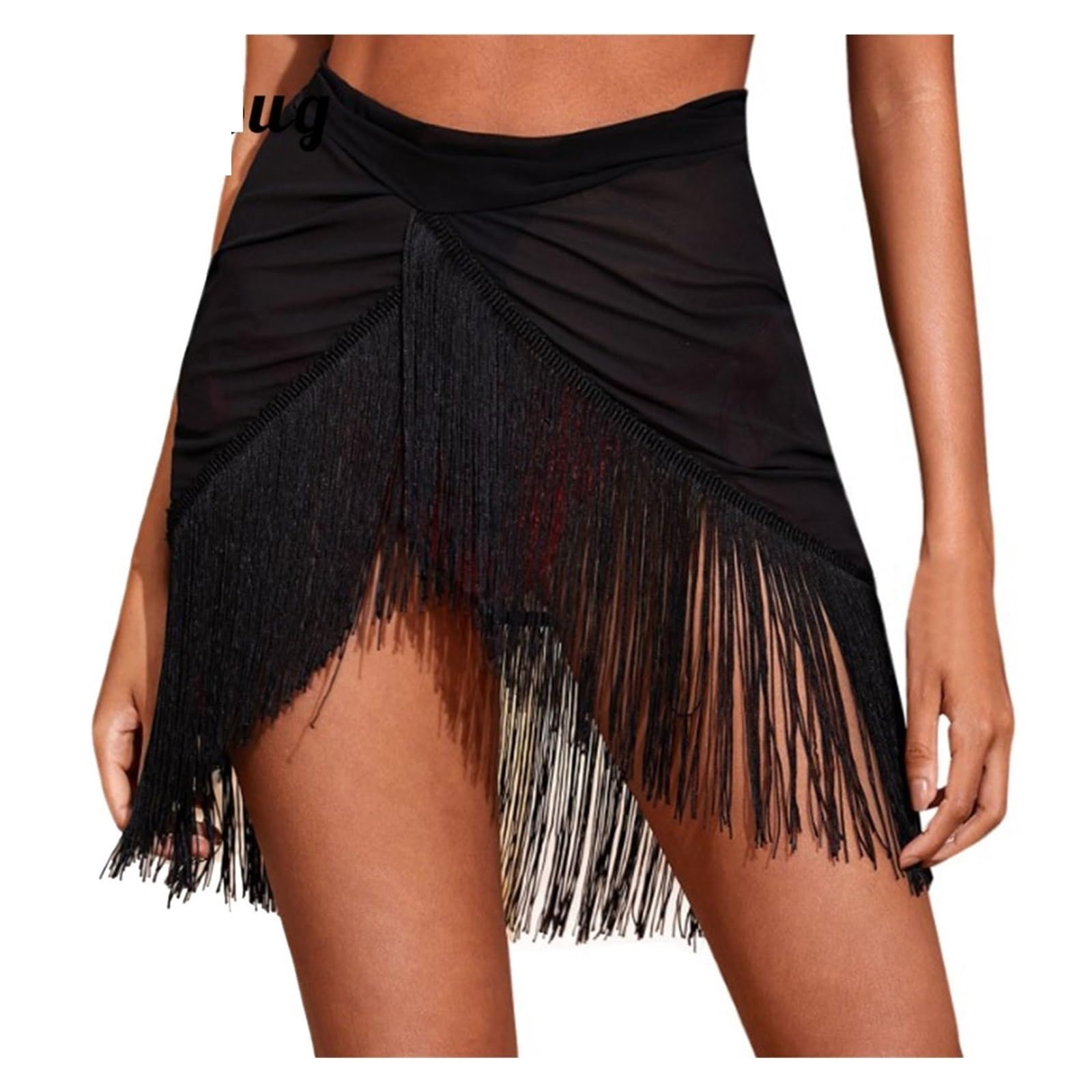 Gonna Da Ballo Latino Donna - Alto Vita, Decorazione A V, Tessuto Elastico, Perfetta Per Tango, Salsa, Feste E Tempo Libero