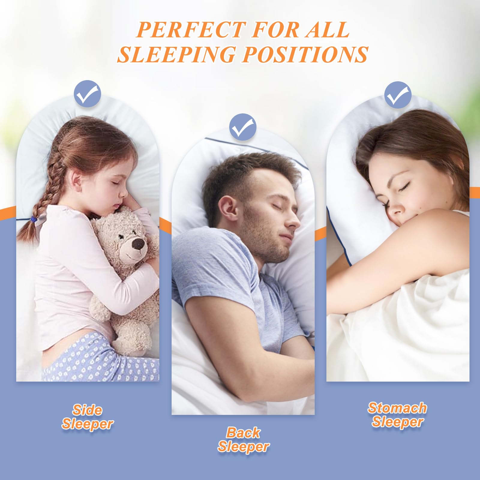 Amazon.com: MZOIMZO Bed Pillows for Sleeping- Queen Size Set of 4