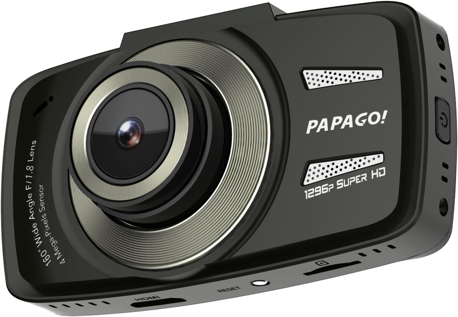 Papago GoSafe 550 Super HD 1296p 160 Degree Ultra Wide Angle Dash Cam with 8GB Micro SD Card