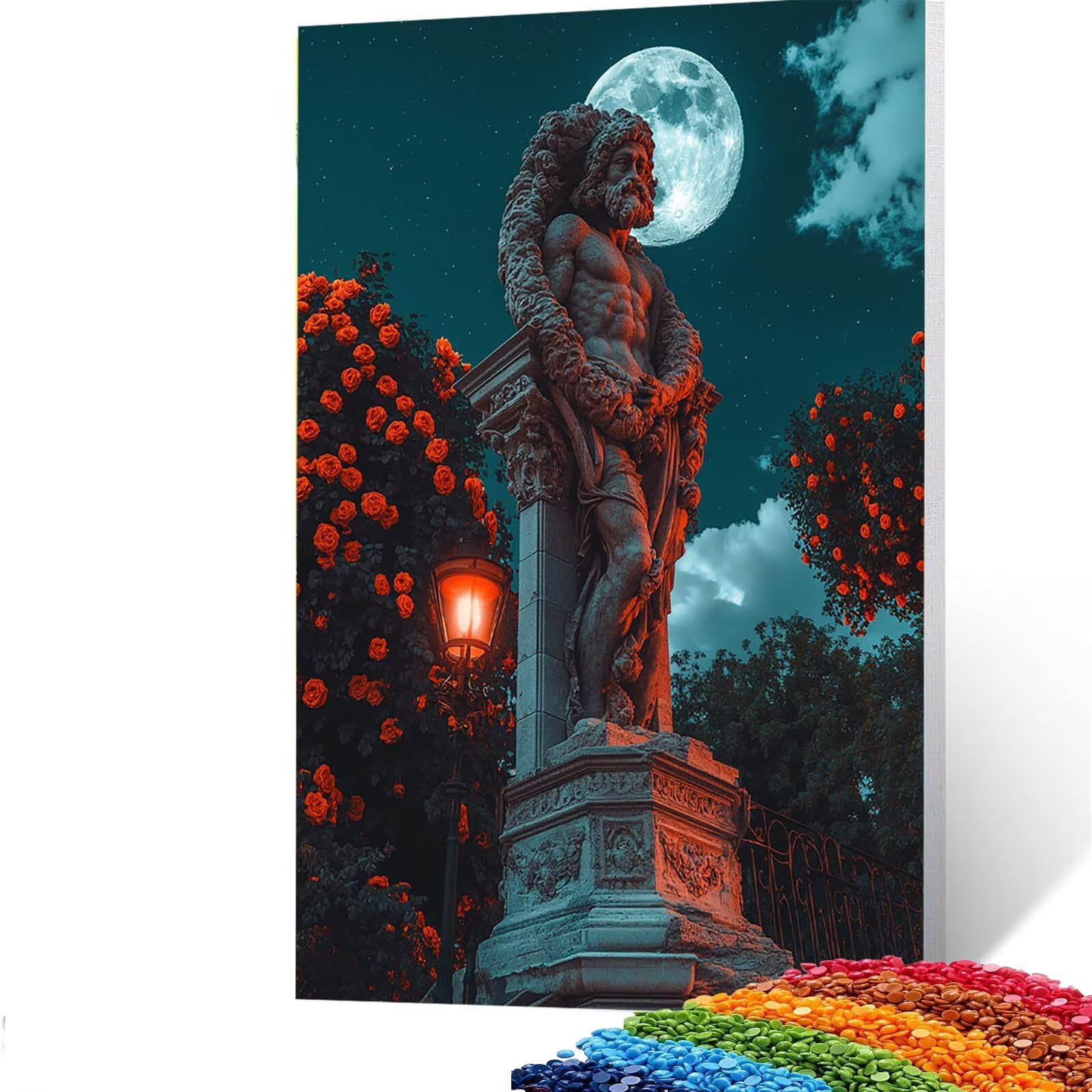 Zestawy do rzeźbienia w kamieniu, diamentowe zestawy artystyczne dla dorosłych, DIY, okrągłe pełne wiercenie 5D, gwiaździste niebo, zestaw do malowania diamentami dla dzieci, początkujących, 80 x 48