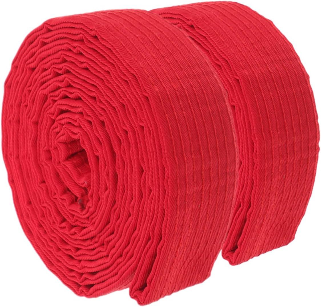 POPETPOP 1 Pair Taekwondo Colored Ranking Belts for Adults and Durable Taekwondo Training Belt for Practice and Learning Various Techniques Red