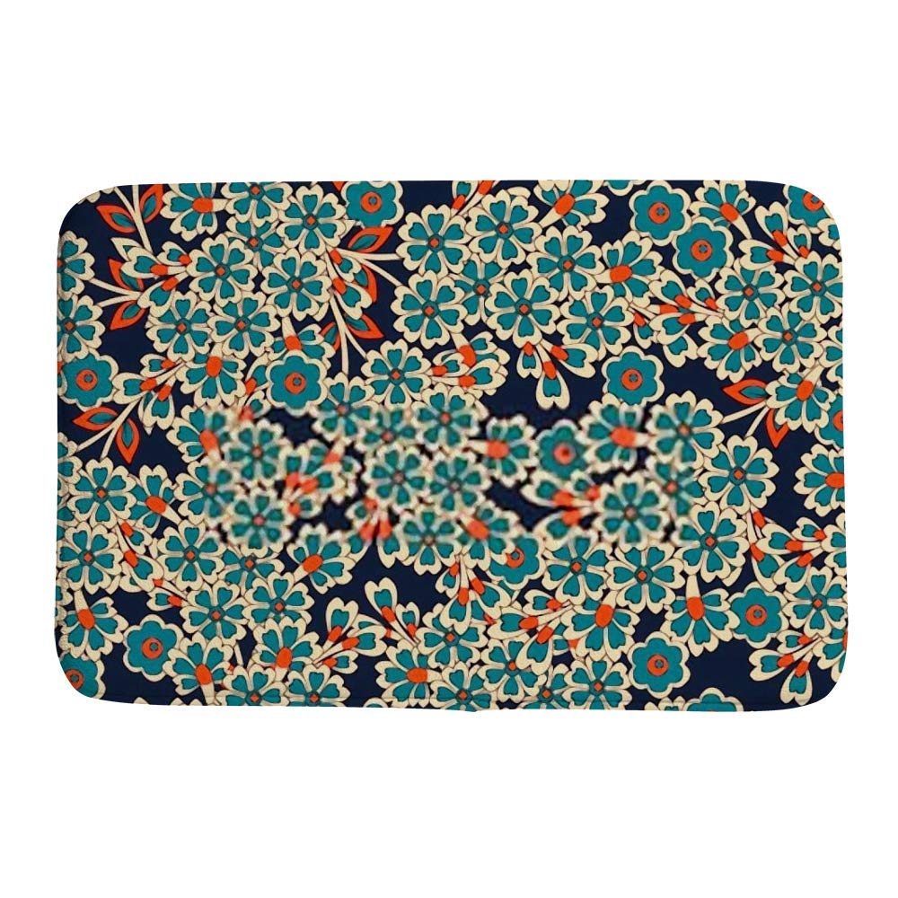 Tapis de douche antidérapant floral pour éviter les glissades