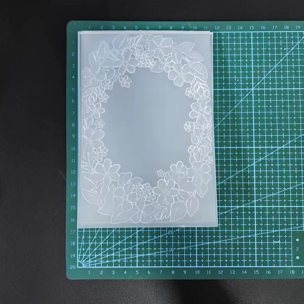 NZJ Carpetas de plástico con marco de flores texturizadas en 3D para hacer tarjetas, álbumes de recortes y otras manualidades de papel