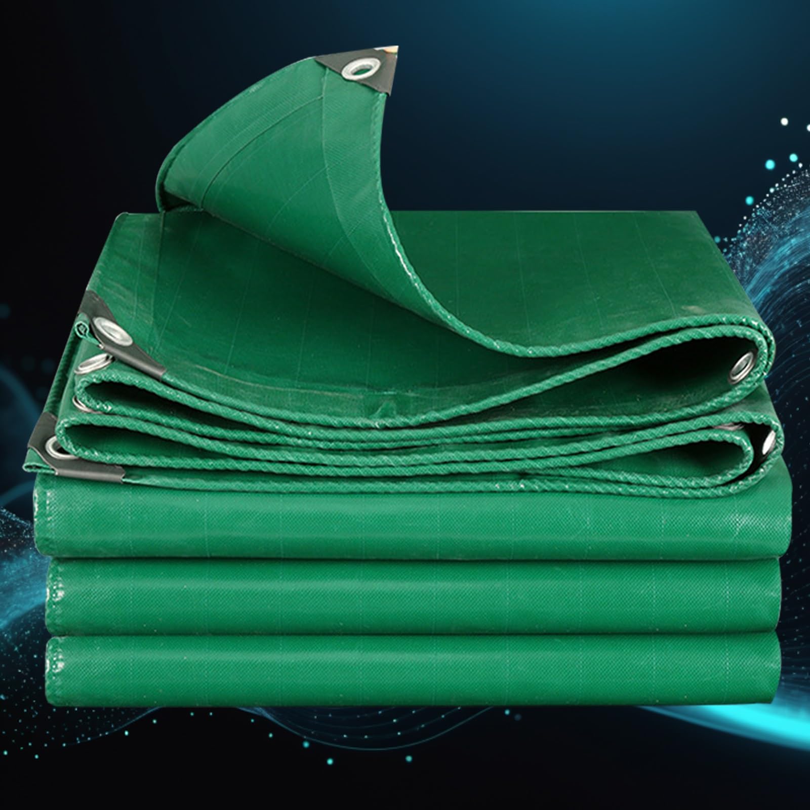 Waterproof Tarpaulin Tarpoline Tarpaulins Tarp 1.2 x 2 m Protects Against Water,Uv-Ray,Tear,Cold Cover Tarp Tent Sheet Groundsheet, Camping, Boating, Hiking, Green