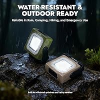 Vista 5 de WARSUN Luz de trabajo recargable de 1000 lúmenes, linterna LED portátil para campamento con soporte de trípode, carga tipo C, base magnética, gancho