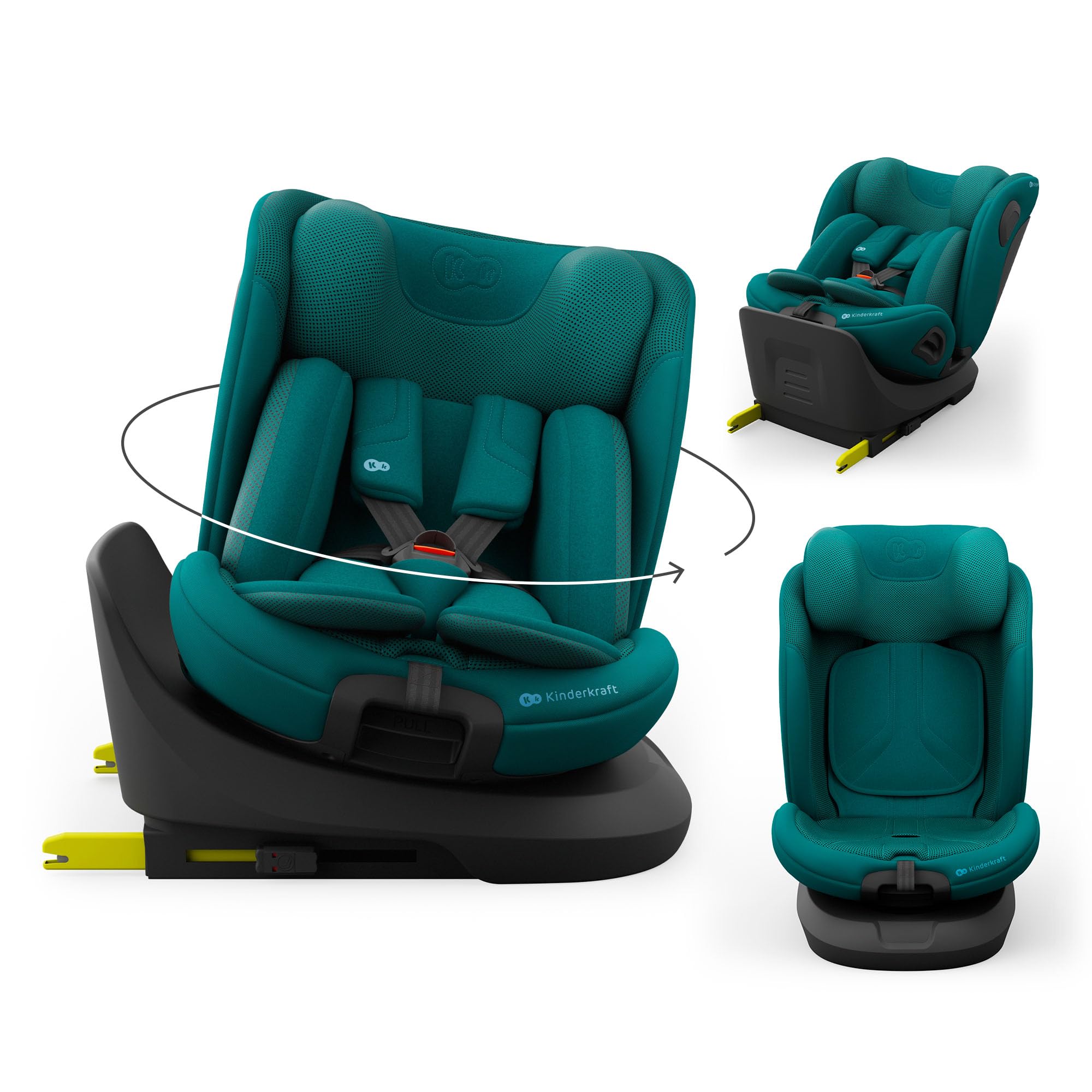 Kinderkraft I-GROW 2 PRO Silla de coche, I-SIZE 40-150 cm, Isofix, Silla coche bebé, para niños, Ajustable, Sillade, RWF, FWF, Universal para coche, Asiento, 360º, Grupo 0+/1/2/3, 0-36 kg, Gris — view 19