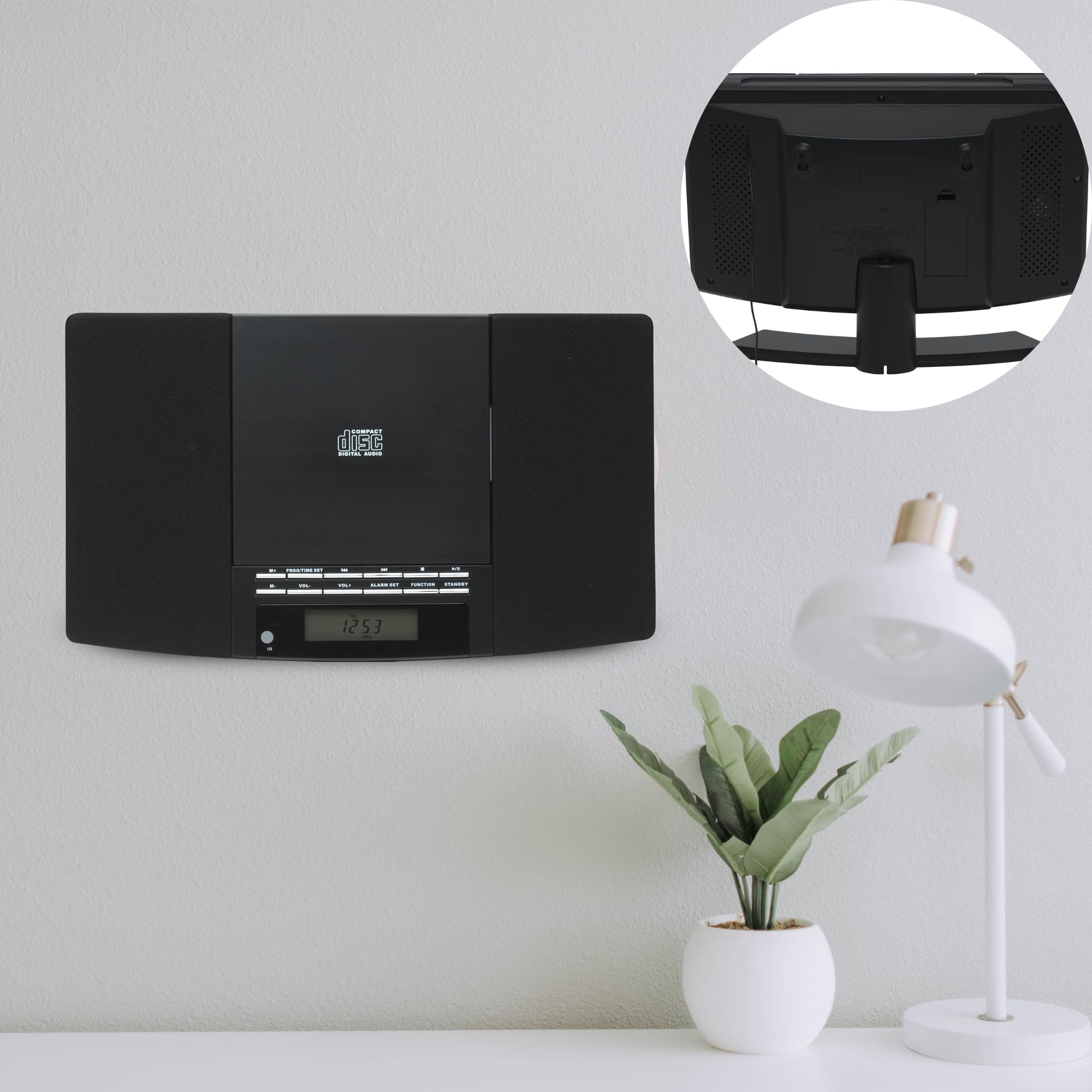 Mini Chaîne Denver MC-5220 Silver Avec Lecteur CD, Radio FM, Entrée AUX