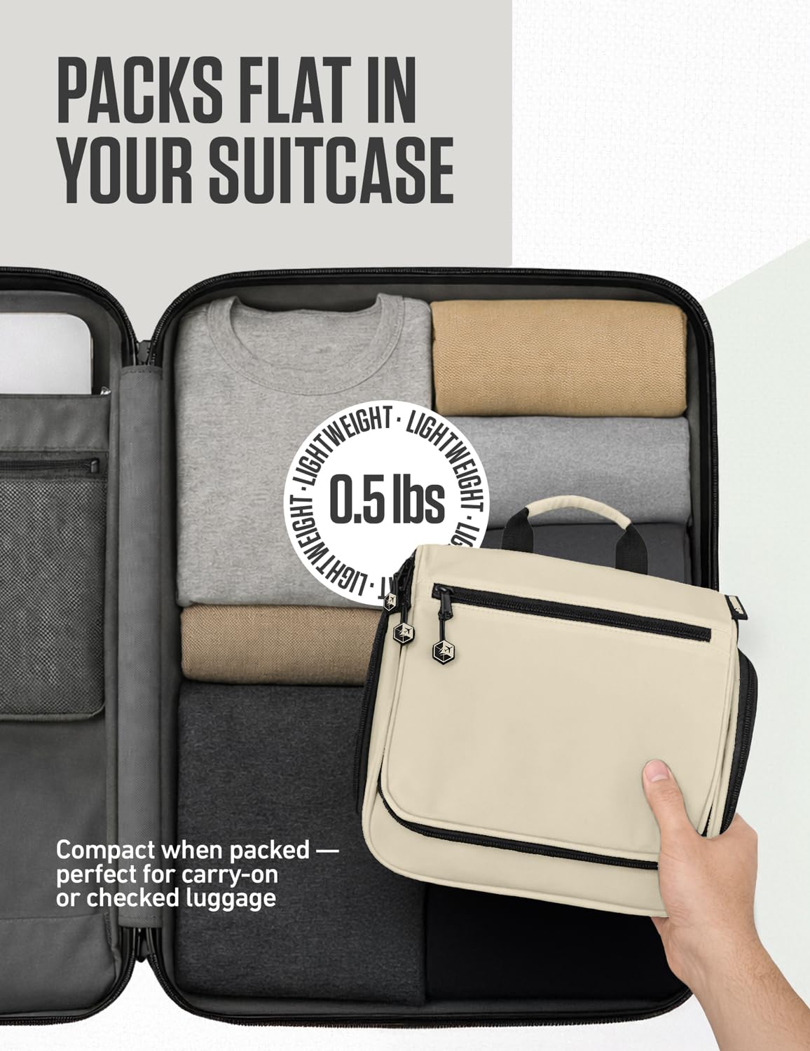VENTURE 4TH Neceser Colgante de Viaje Hombres y Mujeres con Compartimentos expandibles para cosméticos, brochas de Maquillaje, Joyas, Herramientas de Afeitado, Bolsa Transparente