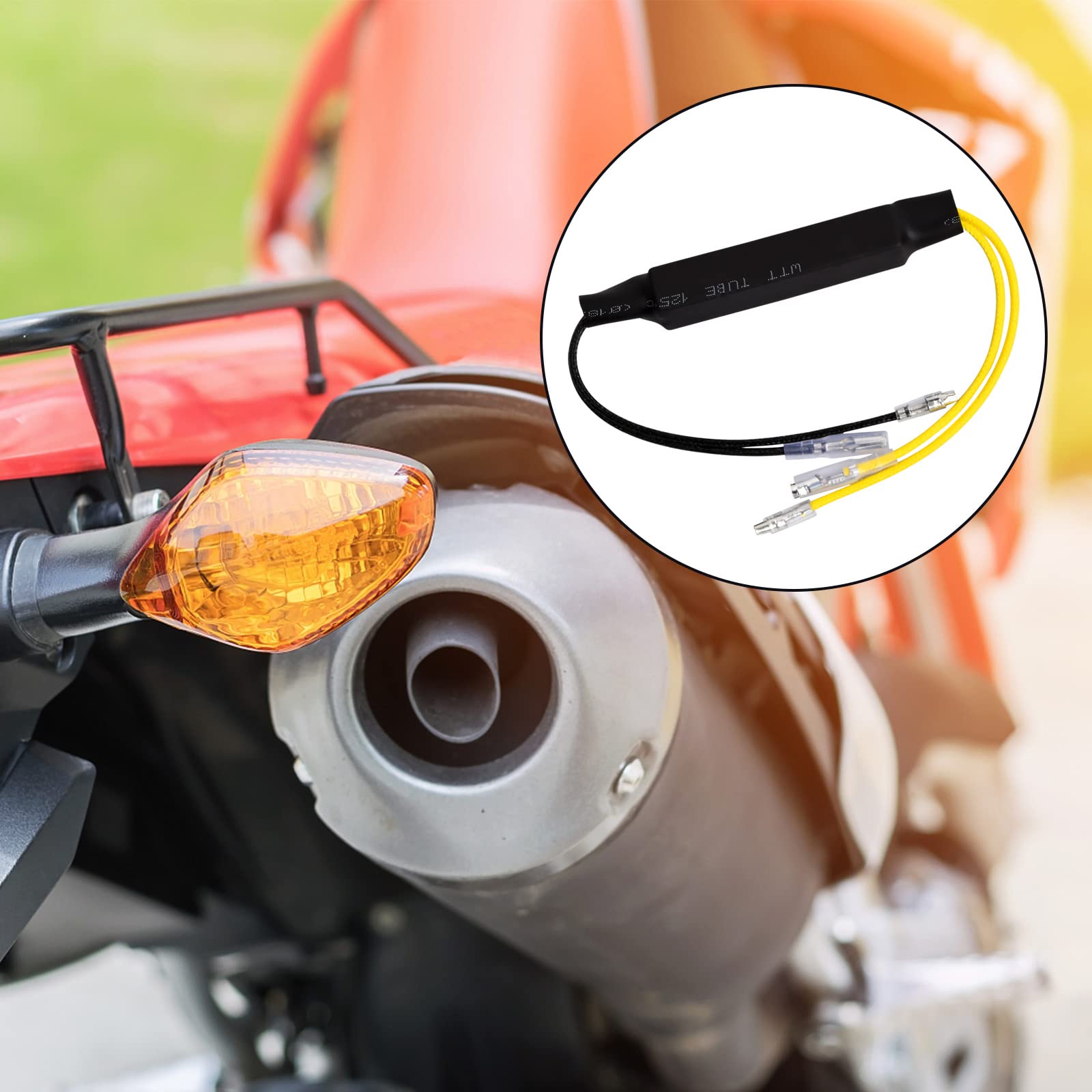 Dokeno 2 szt. Motocykl Migający Wskaźnik Rezystancji Adapter 12V 21W Motocykl LED Miga Korekta Błędów Naprawa Skutera Motocykla Skutera 6Ω