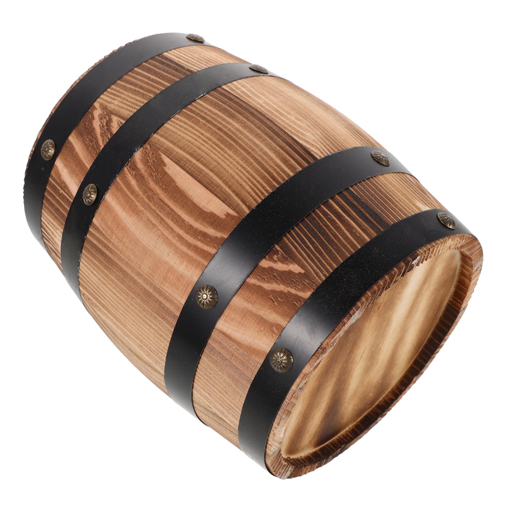 Soporte Rústico de Madera para Utensilios Barril Compacto para Cucharas Tenedores y Palillos Organizador de Cocina Funcional y Duradero