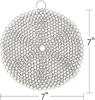 Vista 2 de Limpiador de hierro fundido, limpiador de hierro fundido de acero inoxidable 315L depurador de malla para sartén de hierro fundido